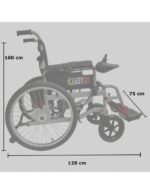 Fauteuil roulant électrique pliable Easy Pro à 4 roues, 500 watts, avec joystick et longue autonomie. – Image 12
