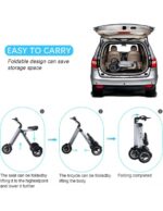 Trottinette électrique MATE 4 à 3 roues, pliable, batterie amovible de 16 kg, tricycle électrique à 3 roues pour PMR ultraléger – Image 11