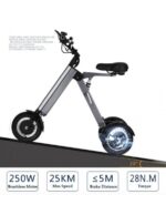 Trottinette électrique MATE 4 à 3 roues, pliable, batterie amovible de 16 kg, tricycle électrique à 3 roues pour PMR ultraléger – Image 18
