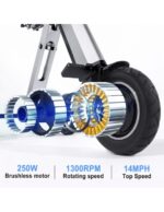 Trottinette électrique MATE 4 à 3 roues, pliable, batterie amovible de 16 kg, tricycle électrique à 3 roues pour PMR ultraléger – Image 19