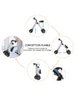 Trottinette électrique MATE 4 à 3 roues, pliable, batterie amovible de 16 kg, tricycle électrique à 3 roues pour PMR ultraléger – Image 20