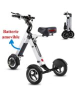 Trottinette électrique MATE 4 à 3 roues, pliable, batterie amovible de 16 kg, tricycle électrique à 3 roues pour PMR ultraléger – Image 3