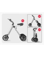 Trottinette électrique MATE 4 à 3 roues, pliable, batterie amovible de 16 kg, tricycle électrique à 3 roues pour PMR ultraléger – Image 23