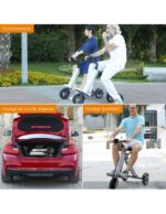 Trottinette électrique MATE 4 à 3 roues, pliable, batterie amovible de 16 kg, tricycle électrique à 3 roues pour PMR ultraléger – Image 5