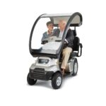 Trottinette électrique AFIKEM S4, 4 roues, avec siège confortable et toit