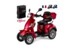 Scooter électrique VELECO FASTER 1000 W à 4 roues pour seniors et personnes à mobilité réduite