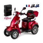 Scooter électrique VELECO FASTER 1000 W à 4 roues pour seniors et personnes à mobilité réduite