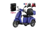 Trottinette électrique stable à 3 roues Veleco Turris pour personnes à mobilité réduite et personnes âgées
