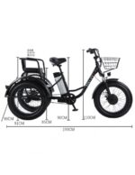 Tricycle cross fatbike biplace pour personnes à mobilité réduite, 500 watts – Image 15