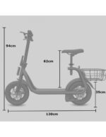 Trottinette électrique Piccolo avec panier, 350 watts, pliable – Image 5