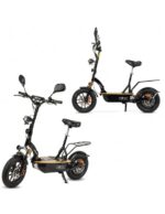 Trottinette électrique Renton 1200 watts avec batterie au lithium, selle et espace pour panier arrière – Image 2
