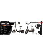 Trottinette électrique Renton 1200 watts avec batterie au lithium, selle et espace pour panier arrière – Image 6