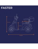 Vélo électrique Veleco FASTER 1000 watts avec siège et dossier confortables – Image 4